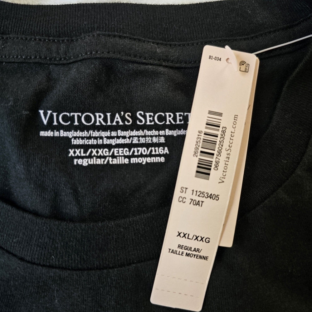 Victoria's Secret Black Long Sleeve Relaxed Pajama Top - Picture 6 of 7